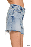 Denim Cutoff Shorts Medium Wash