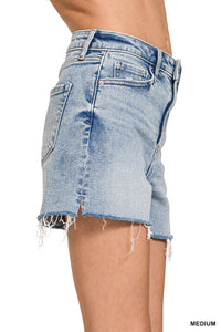 Denim Cutoff Shorts Medium Wash