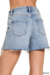 Denim Cutoff Shorts Medium Wash