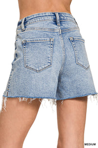 Denim Cutoff Shorts Medium Wash