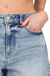 Denim Cutoff Shorts Medium Wash