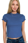 Cropped Lettuce Hem Top