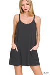 Lined Romper Dress