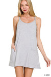 Lined Romper Dress