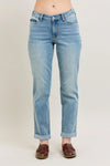 V-Front Cool Denim Cuff Boyfriend Jeans 88938