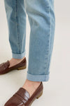 V-Front Cool Denim Cuff Boyfriend Jeans 88938