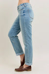 V-Front Cool Denim Cuff Boyfriend Jeans 88938