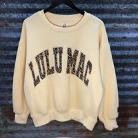 Butter Yellow Lulu Mac Leopard Sweatshirt