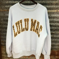 Light Blue Lulu Mac Leopard Sweatshirt
