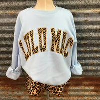 Light Blue Lulu Mac Leopard Sweatshirt