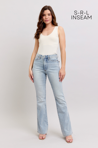 High Waist Tummy Control Bootcut Jeans 88784