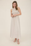 Knit Mixed Media Sleeveless Midi Dress