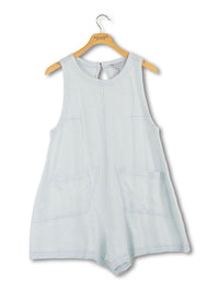 Sleeveless Pocket Romper - Mist