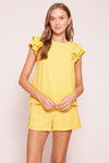 Ruffle Cap Sleeve Brooklyn Airflow Blouse