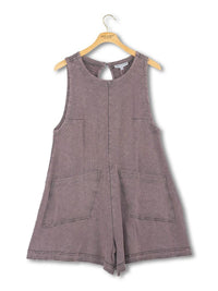 Sleeveless Pocket Romper - Dk Grey