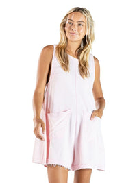 Sleeveless Pocket Romper - Rose