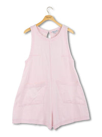Sleeveless Pocket Romper - Rose