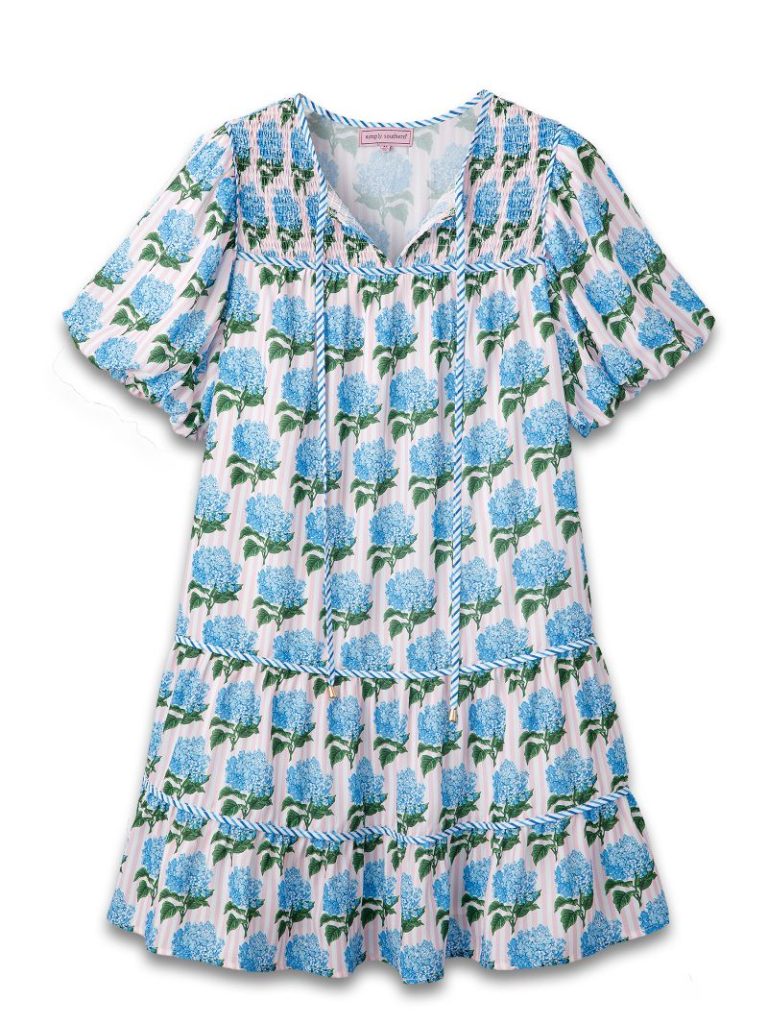 Floral Mini Dress W/ Front Tie - Hydst