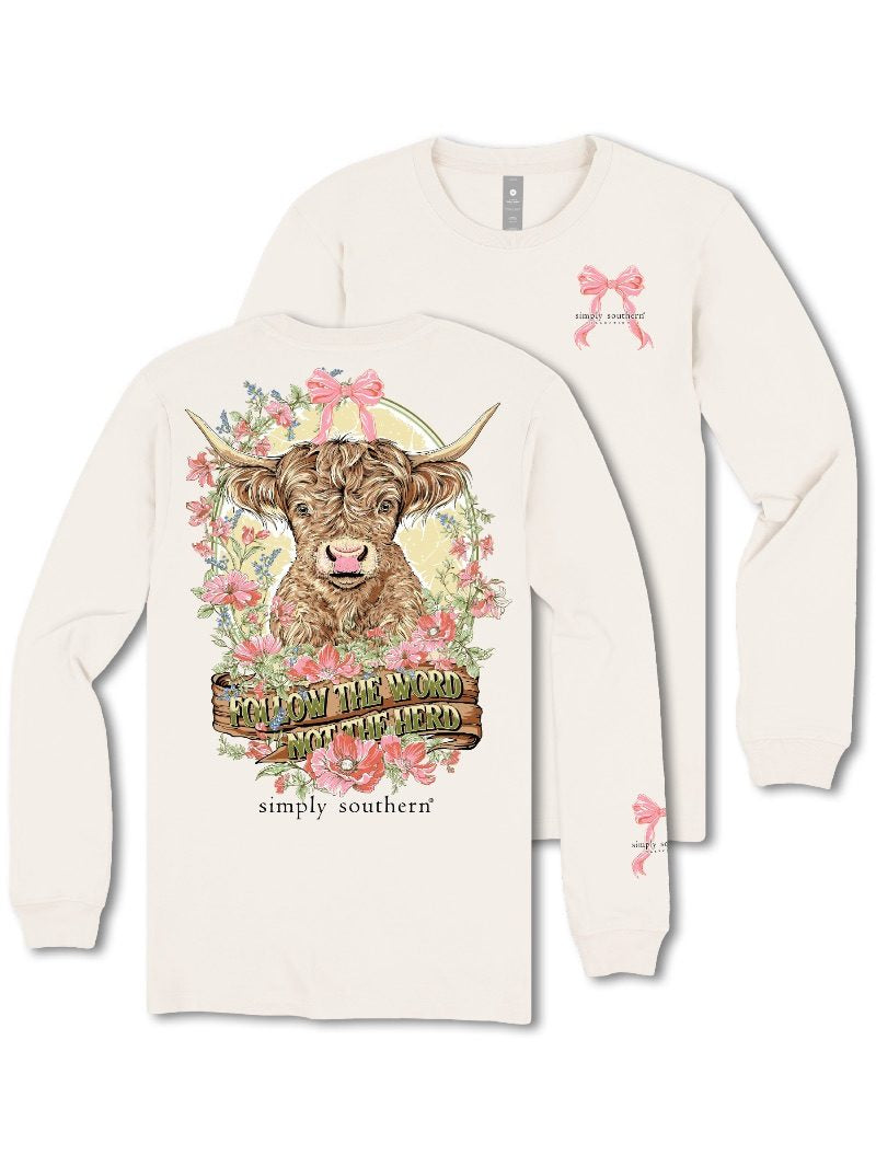 Highland Cow Long Sleeve LS-HERD-LINEN