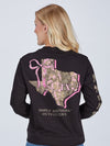 Pink Camo Texas Long Sleeve LS-STATE-TX-BLK