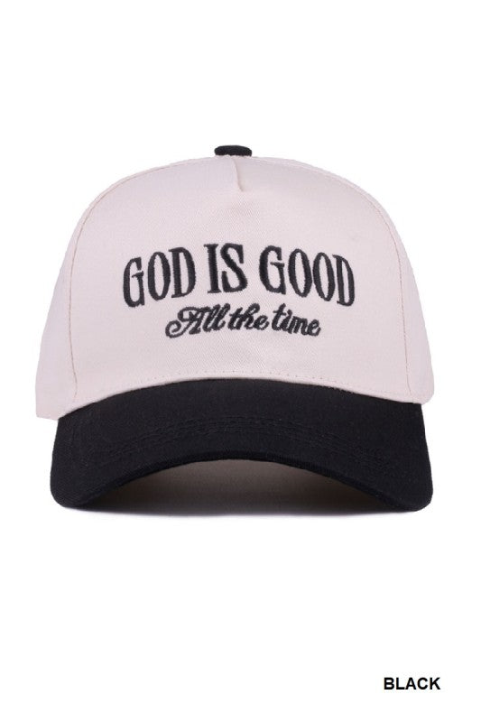 God Is Good Adjustable Hat Black