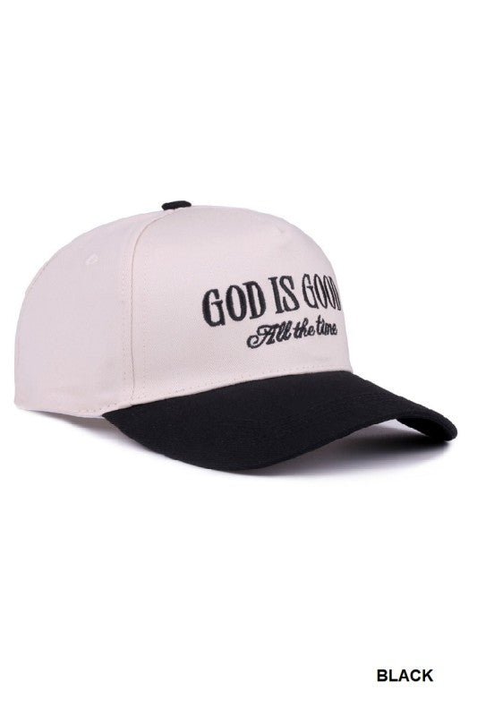 God Is Good Adjustable Hat Black