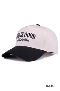 God Is Good Adjustable Hat Black