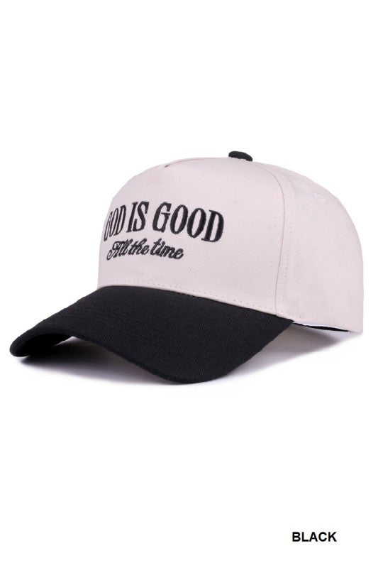 God Is Good Adjustable Hat Black