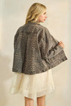 Leopard Printed Denim Jacket