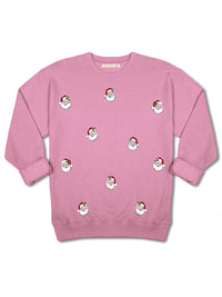 Holiday Crewneck Sweater a CREW-SANTA-BBLGUM