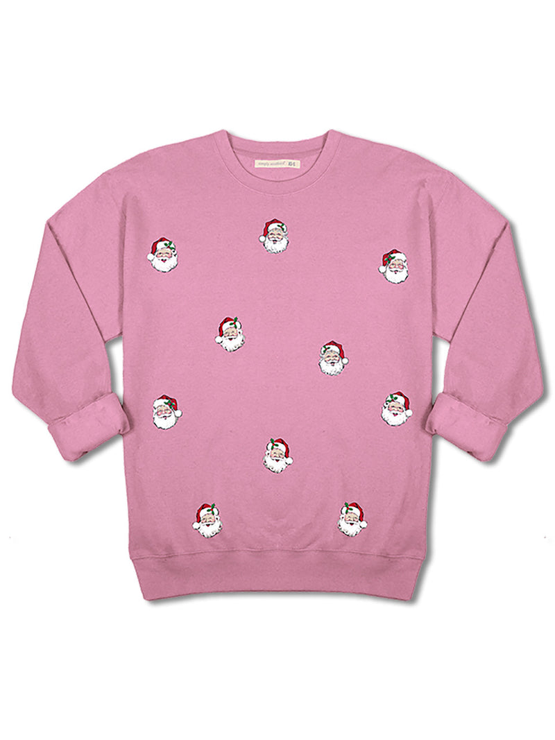 Holiday Crewneck Sweater a CREW-SANTA-BBLGUM