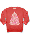 Holiday Crewneck Sweater CREW-TREELACE-RED
