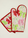 Holiday Kitchen Oven Mitt & Potholder Set