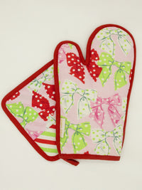Holiday Kitchen Oven Mitt & Potholder Set