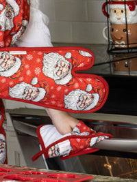 Holiday Kitchen Oven Mitt & Potholder Set