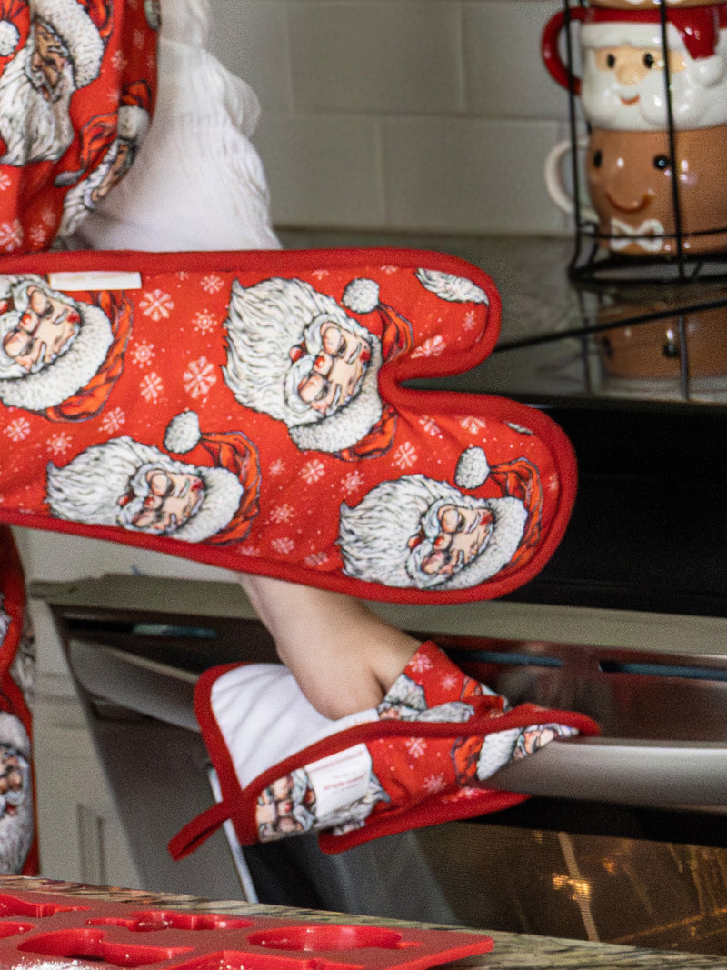 Holiday Kitchen Oven Mitt & Potholder Set