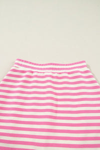 Pink Stripe Skirt W/ Pockets