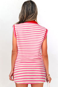 Pink Stripe Skirt W/ Pockets