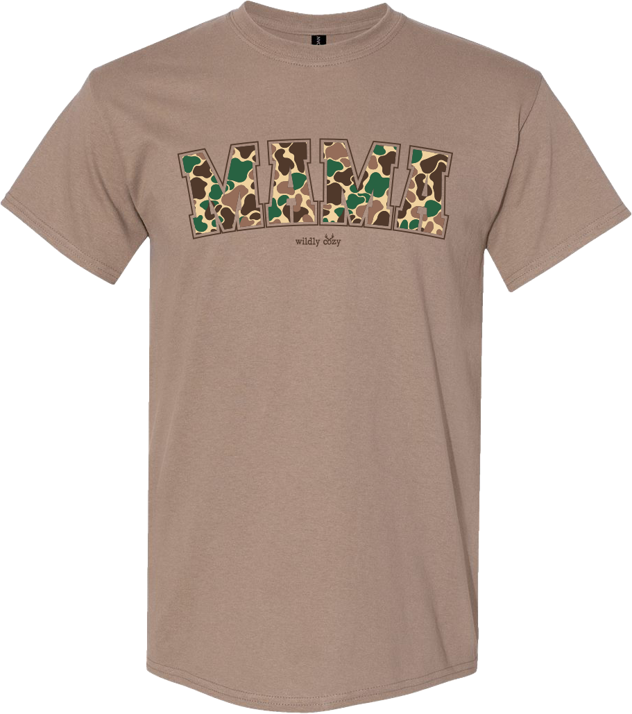 Camo Mama Tee - Savanna Brown