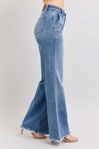 High Waisted Retro Wide Leg Denim 82648