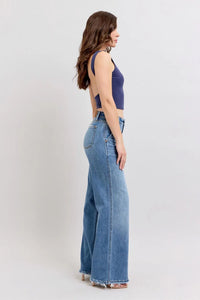 High Waisted Retro Wide Leg Denim 82648