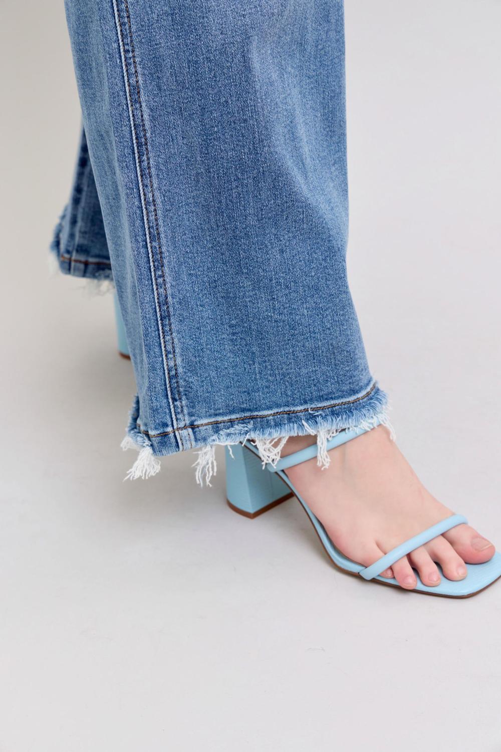 High Waisted Retro Wide Leg Denim 82648