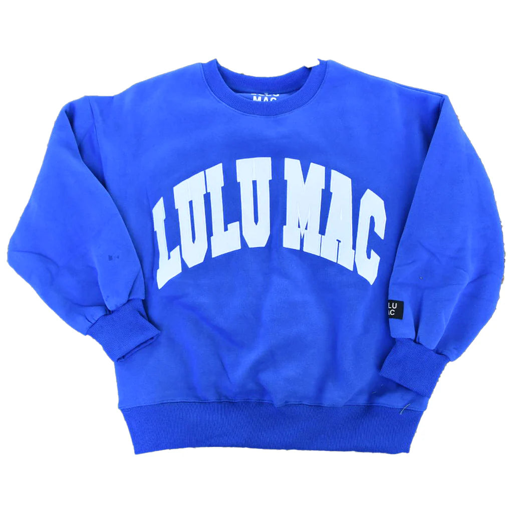Lulu Mac Sweatshirt Royal Blue & White