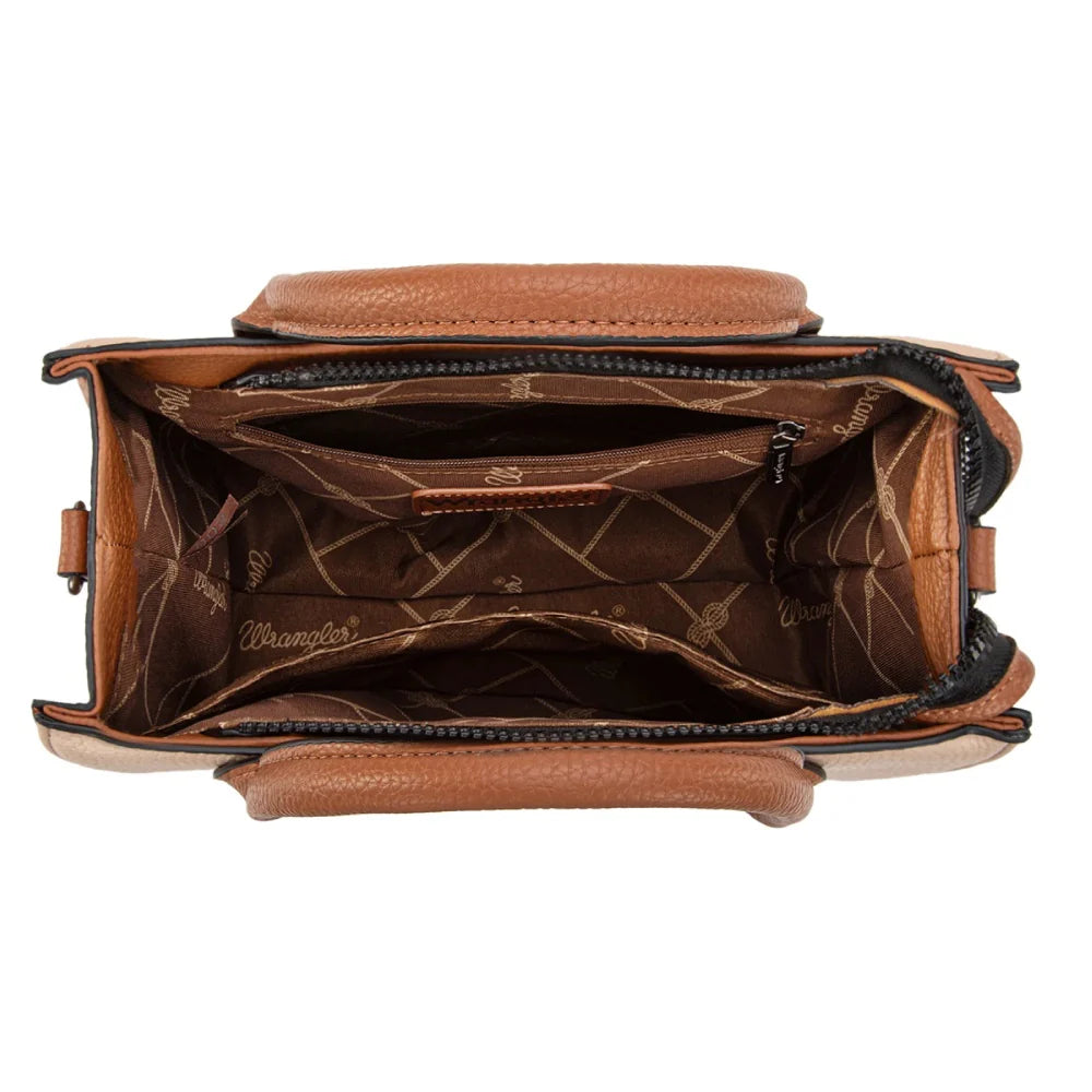 Wrangler Whipstitch Carry-All Tote/Crossbody - Tan