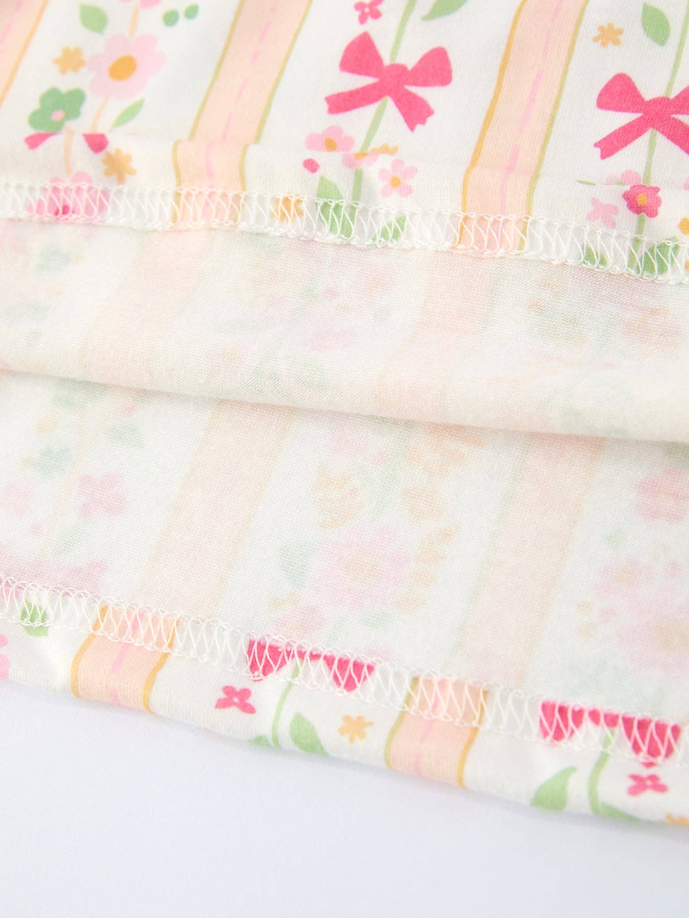 Summer Floral Bow Ruffle Girls Dress