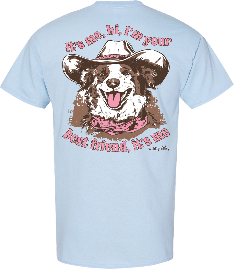 Best Friend Aussie Tee Light Blue