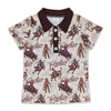 Western rodeo kids boys polo shirt