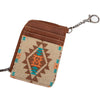 WG2203-W005 Wrangler Southwestern Art Print Mini Zip Card Case  -Tan
