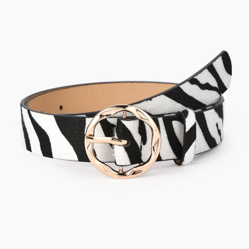 TEXTURED ANGLED OVAL SHAPED BUCKLE | 40BT659
