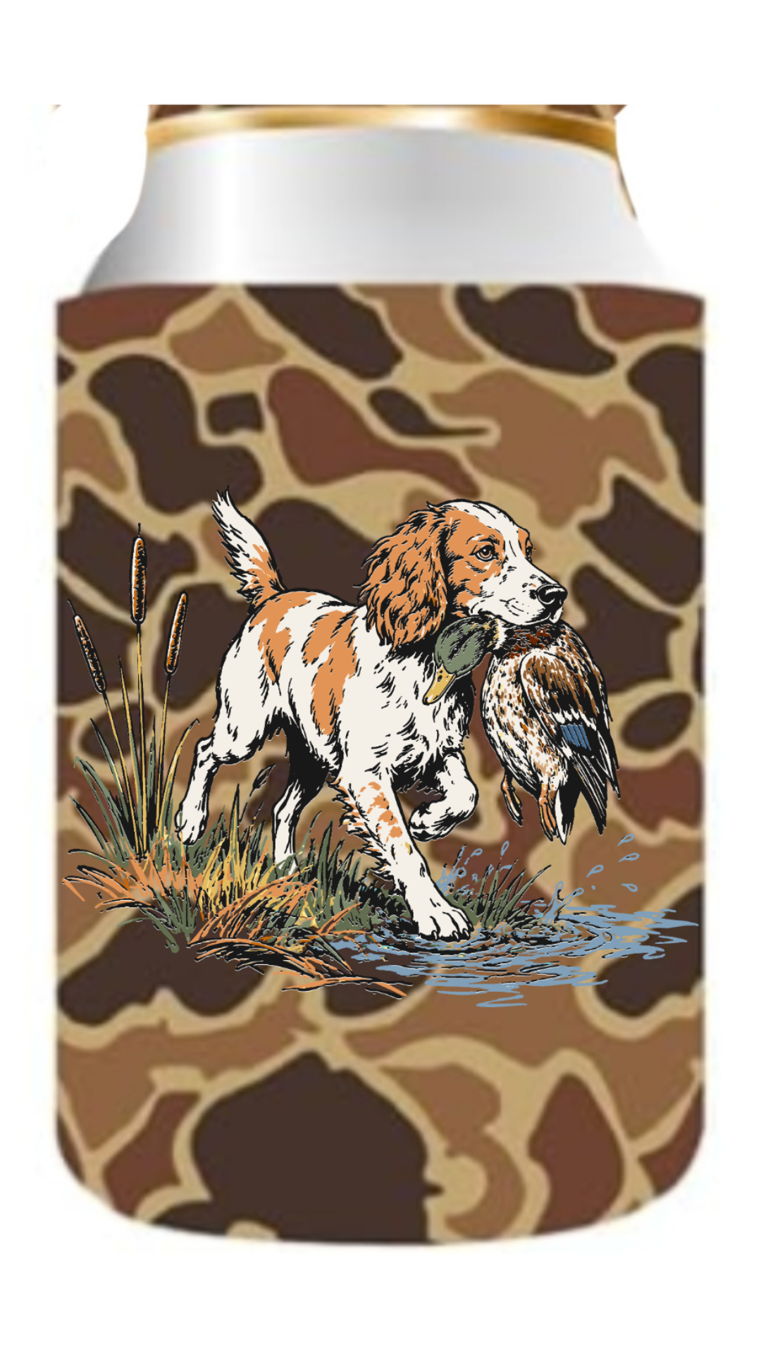Camo Duck Can Cooler Sleeve Cover